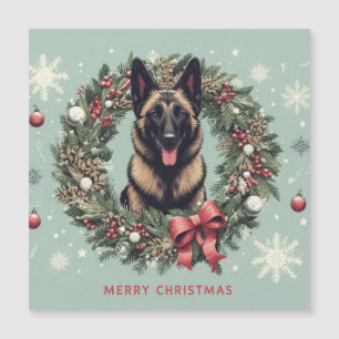Prettig kerstfeest Belgische Mechelse herder Kerst