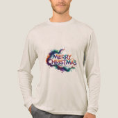 PRETTIG KERSTFEEST BELLA+CANVAS TRI-BLEND LANG SHI SHIRT (Voorkant volledig)