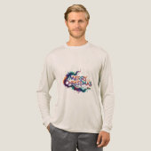 PRETTIG KERSTFEEST BELLA+CANVAS TRI-BLEND LANG SHI SHIRT (Voorkant)