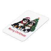 Prettig kerstfeest Berner Sennenhonden Magneet (Linkerzijde)