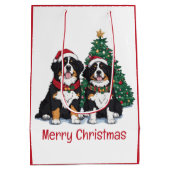 Prettig kerstfeest Berner Sennenhonden Medium Cadeauzakje (Achterkant)