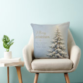 Prettig kerstfeest Besneeuwde dennenboom Kussen (Stoel)