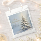 Prettig kerstfeest Besneeuwde pijnboom Bedankzakje (Geknipt)