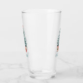 Prettig kerstfeest besneeuwde pijnboom glas (Links)