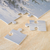 Prettig kerstfeest Besneeuwde pijnboom Legpuzzel (Zijkant)