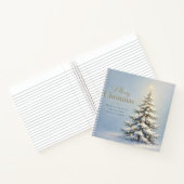 Prettig kerstfeest Besneeuwde pijnboom Notitieboek (Binnen)