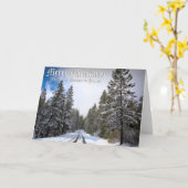 PRETTIG KERSTFEEST - BESNEEUWDE WEG KAART (Gele Bloem)
