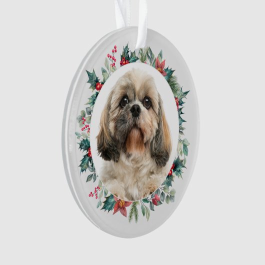 Prettig kerstfeest Bessen Persoonlijke foto van hu Ornament (voorkant)