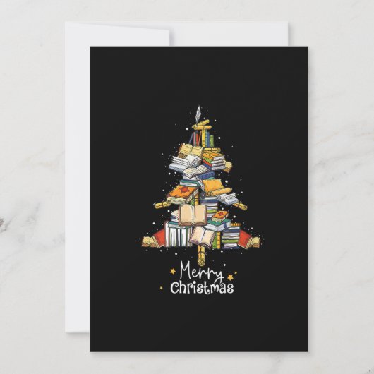 Prettig kerstfeest Bibliotheek Boom Lieve Boekenli Feestdagenkaart (Voorkant)