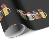 Prettig kerstfeest Bier drinkende Kerstman Bierlie Cadeaupapier (Rol Hoek)