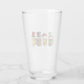 Prettig kerstfeest Bier drinkende kerstman bierlie Glas (Achterkant)