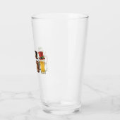 Prettig kerstfeest Bier drinkende kerstman bierlie Glas (Links)