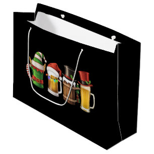 Prettig kerstfeest Bier drinkende kerstman Bierlie Groot Cadeauzakje