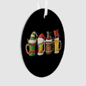 Prettig kerstfeest Bier drinkende kerstman bierlie Ornament (voorkant)