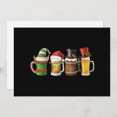 Prettig kerstfeest Bieren Drinken Kerstman Bierlie Feestdagenkaart (Voorkant / Achterkant)