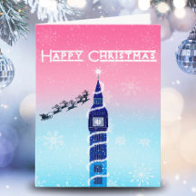 Prettig kerstfeest Big Ben met de Kerstman