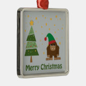 Prettig kerstfeest Bigfoot Metalen Ornament (Rechts)