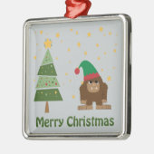 Prettig kerstfeest Bigfoot Metalen Ornament (Links)
