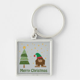 Prettig kerstfeest Bigfoot Sleutelhanger