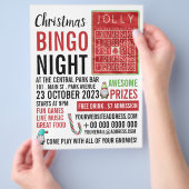 Prettig kerstfeest, Bingo Avond Reclame Flyer (Hand)