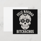 Prettig Kerstfeest Bitchachos Grappige Sarcastisch Feestdagenkaart (Voorkant / Achterkant)