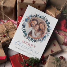 Prettig kerstfeest Blauw Groen Hulst Foto