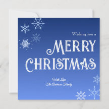 Prettig kerstfeest Blauw Moderne Sneeuwvlok Kerstk
