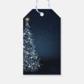 Prettig Kerstfeest, Blauwe Pijnboom Cadeaulabel (Achterkant)
