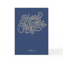 Prettig kerstfeest Blauwe Script Groet
