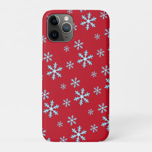 Prettig kerstfeest Blauwe Sneeuwvlok Vakantie Wint Case-Mate iPhone Case
