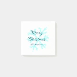 Prettig kerstfeest blauwe sneeuwvlokken glinster g post-it® notes