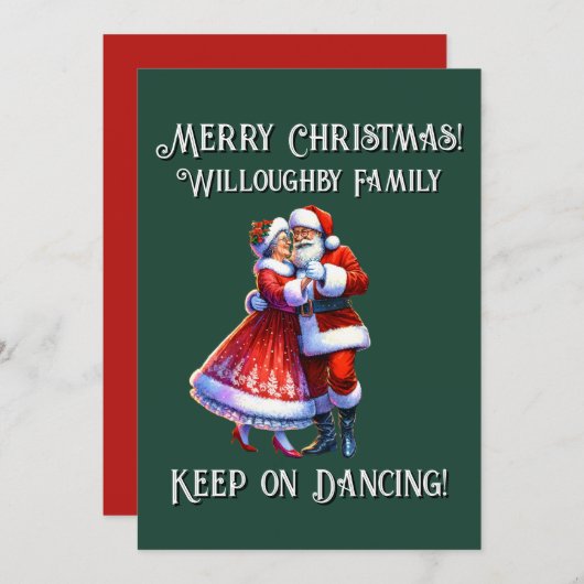 Prettig kerstfeest! BLIJVEN DANSEN Feestdagenkaart (Voorkant / Achterkant)