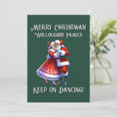 Prettig kerstfeest! BLIJVEN DANSEN Feestdagenkaart (Staand voorkant)