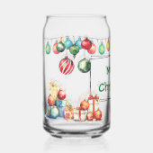 Prettig kerstfeest blikvorm glas (Voorkant)
