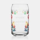 Prettig kerstfeest blikvorm glas (Rechts)