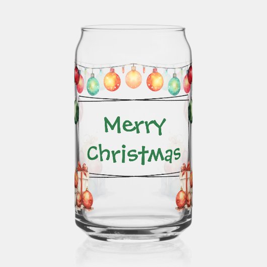Prettig kerstfeest blikvorm glas (Links)