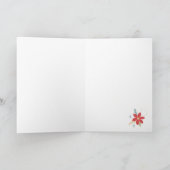Prettig kerstfeest bloemstuk feestdagen kaart (Binnen)