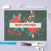 Prettig kerstfeest bloemstuk tissuepapier (Craft)