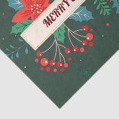 Prettig kerstfeest bloemstuk tissuepapier (Detail)