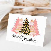 Prettig kerstfeest Boho Luipaard Goud Glitters Per Feestdagen Kaart