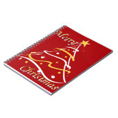 "PRETTIG KERSTFEEST" BOOM NOTITIEBOEK (Linkerzijde)