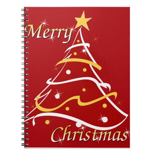 "PRETTIG KERSTFEEST" BOOM NOTITIEBOEK (Voorkant)