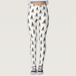 Prettig kerstfeest. Boom (ontwerp 1) met cadeaus Leggings