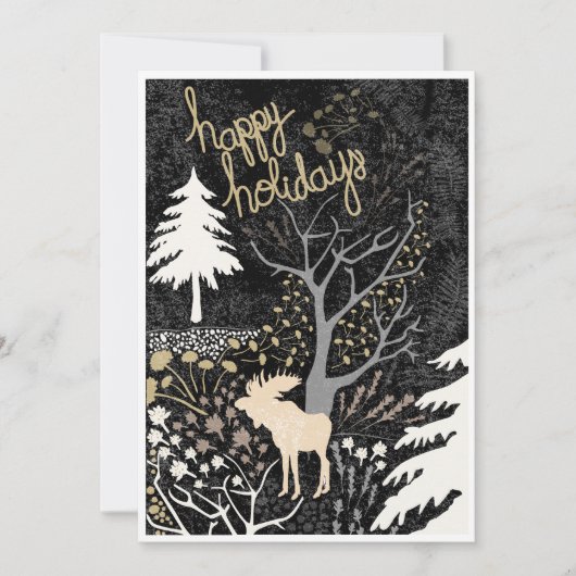 Prettig Kerstfeest Boseland Eland Kerstkaart (Voorkant)