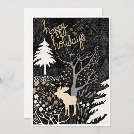 Prettig Kerstfeest Boseland Eland Kerstkaart (Voorkant / Achterkant)