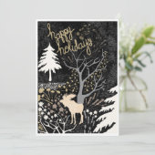 Prettig Kerstfeest Boseland Eland Kerstkaart (Staand voorkant)