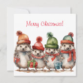 Prettig kerstfeest Bosmarmot Feestdagenkaart (Voorkant)