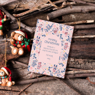 Prettig kerstfeest bosvrienden in winterwoud  briefkaart