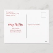 Prettig kerstfeest botanische winter feestkrans feestdagenkaart (Achterkant)