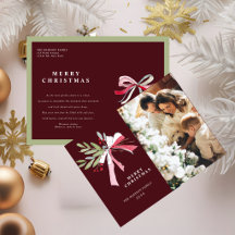 Prettig kerstfeest Bourgondië Coquette Strik Gezin
